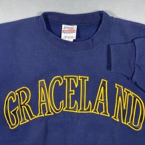 Santee Sweats Graceland Heavyweight Crewneck Sweatshirt Navy Blue XL Made in USA